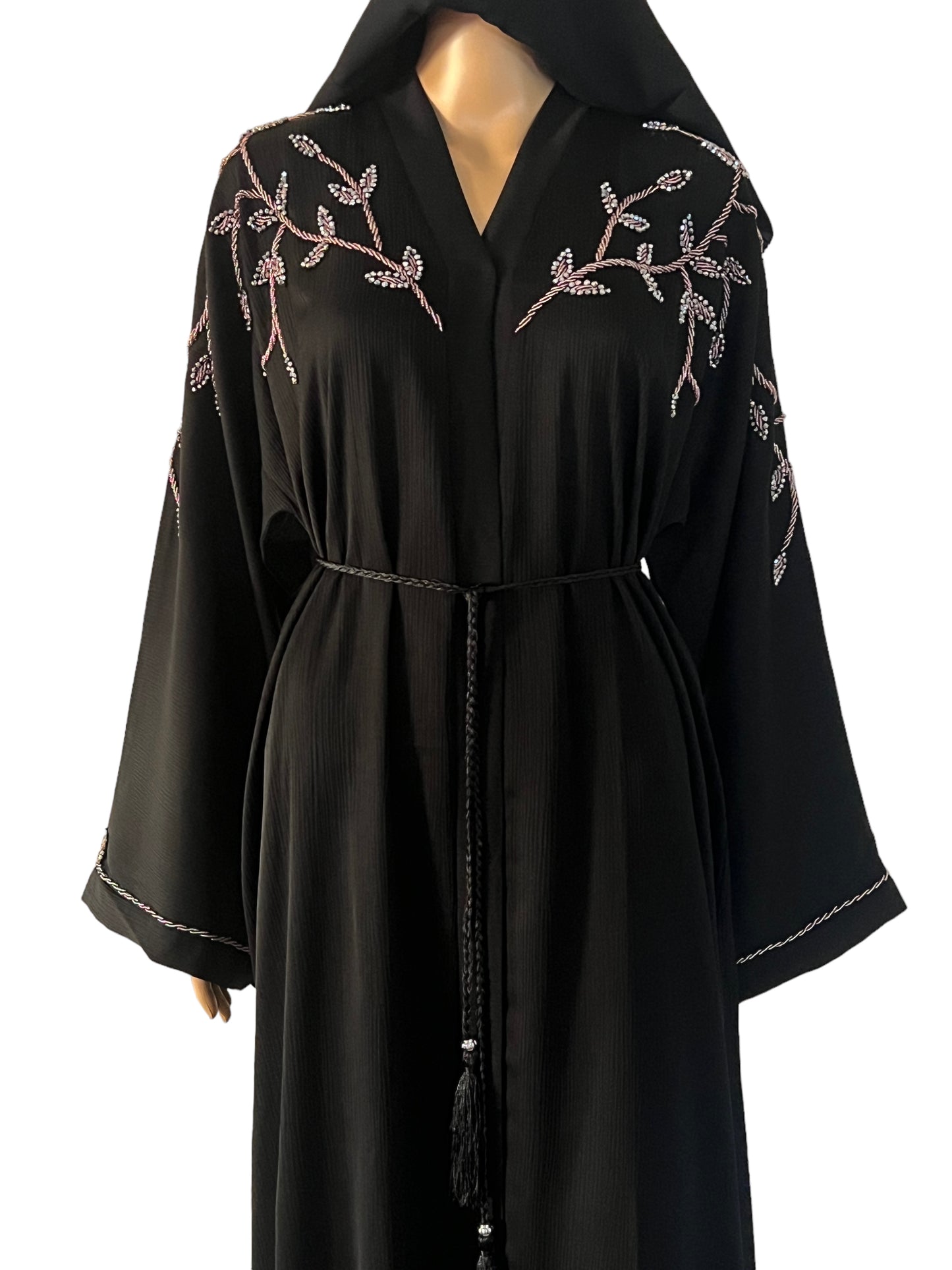 Emirati Embelished Abaya ~ Black