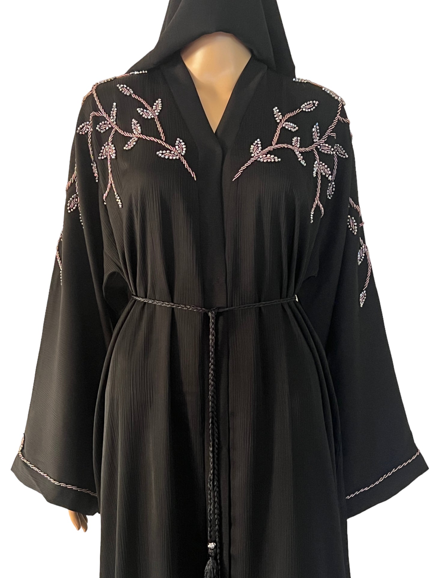 Emirati Embelished Abaya ~ Black