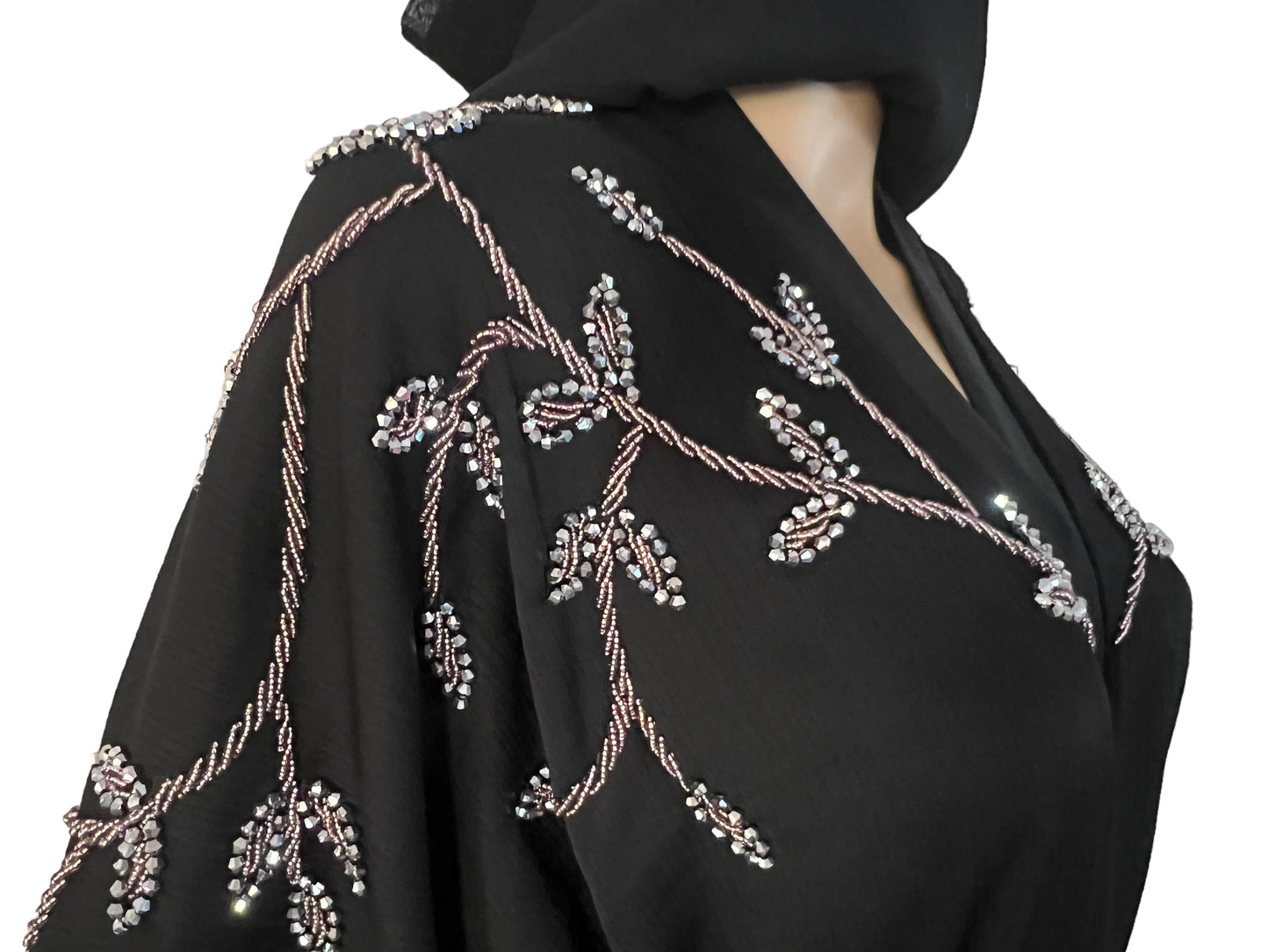 Emirati Embelished Abaya ~ Black
