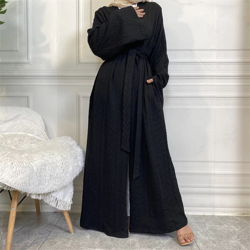 Black Sweater Abaya