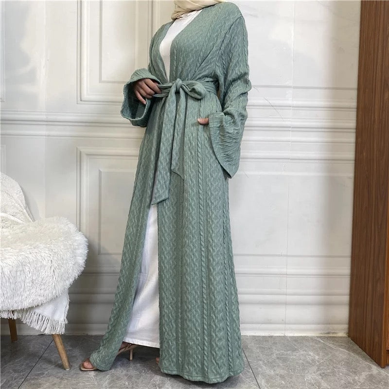Mint Sweater Abaya ~ Final Sale