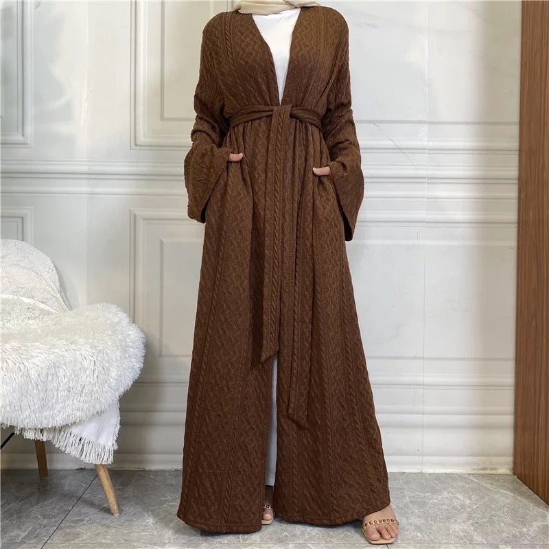 Brown Sweater Abaya