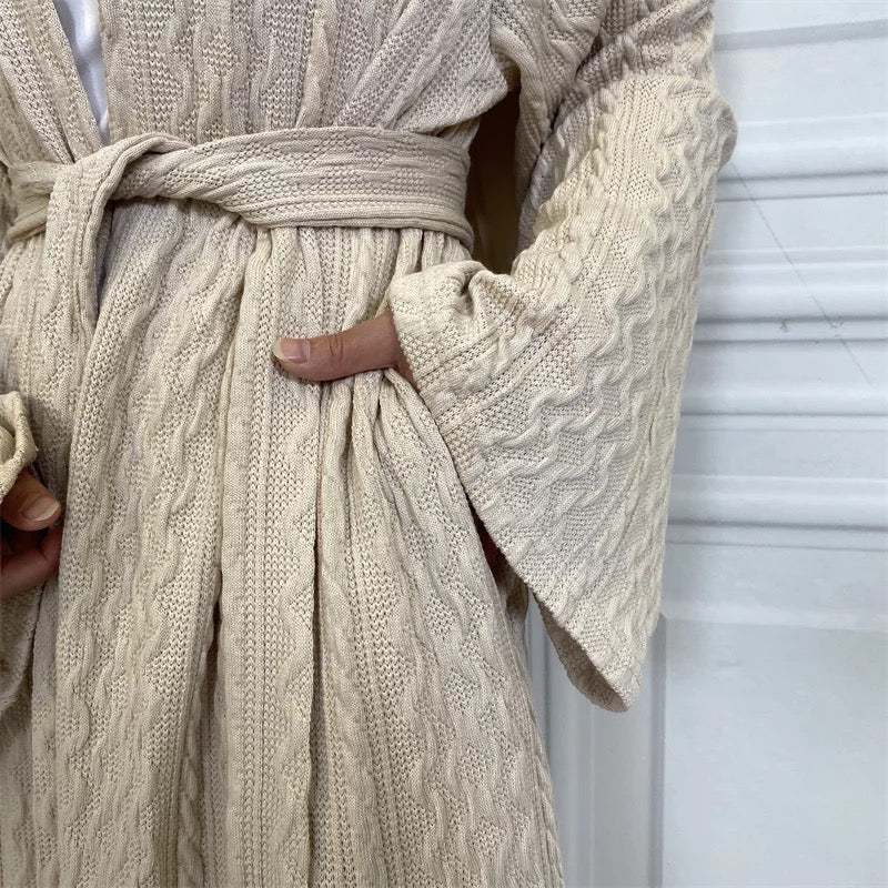 Khaki Abaya Sweater