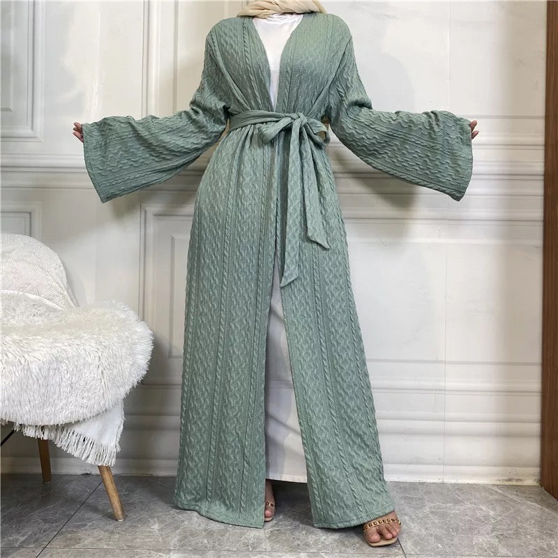 Mint Sweater Abaya ~ Final Sale