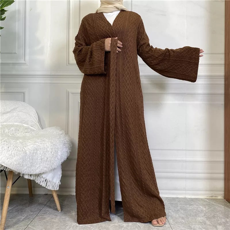 Brown Sweater Abaya