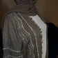 Emirati Frindge Abaya ~ Grey