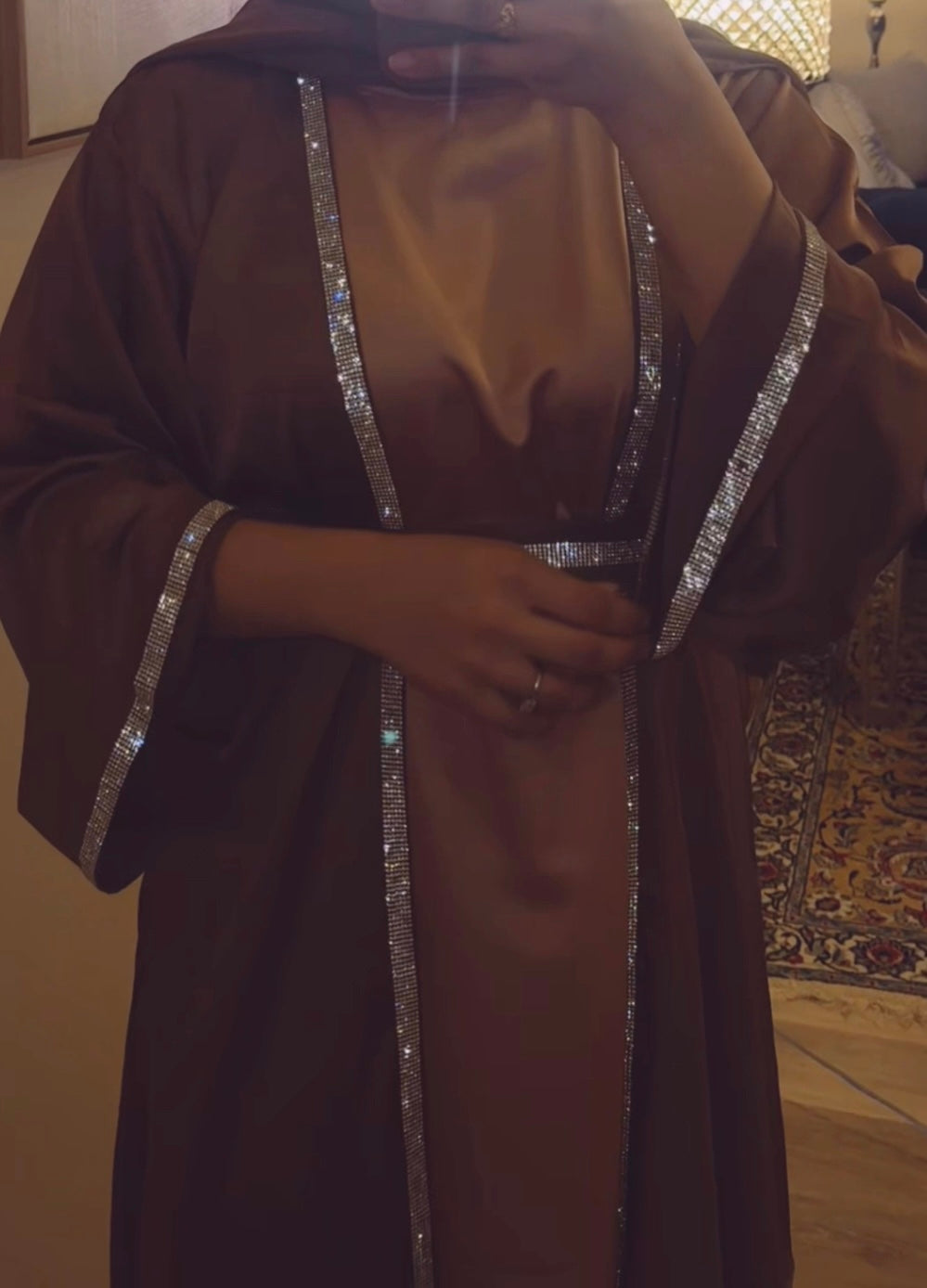 Emirati Glam Abaya ~ Brown