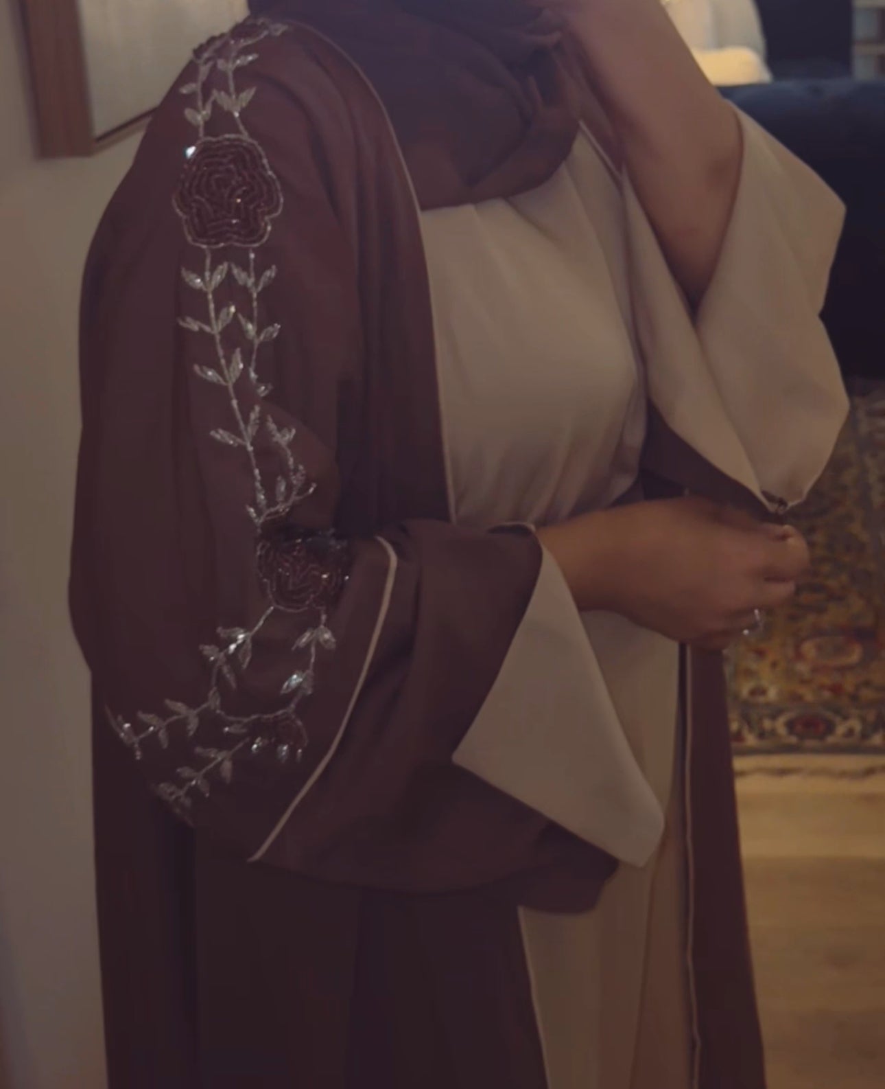 Emirati Rose Abaya ~Rosy Brown