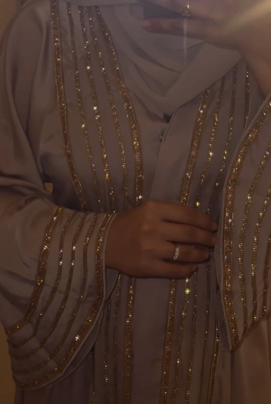 Emirati Princess Abaya ~ Light Grey