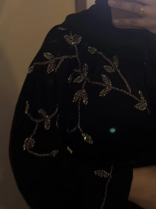 Emirati Embelished Abaya ~ Black